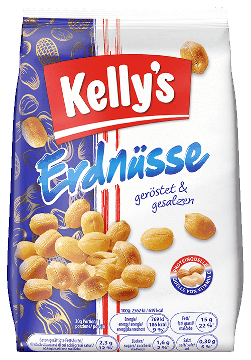 "Kellys" Erdnüsse gerö. ges. (3x50gr, 7stk/Krt)