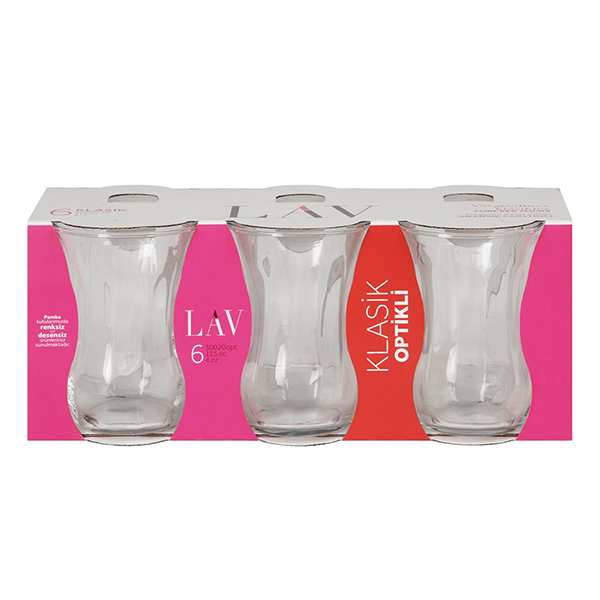 "LAV" Tee Gläser (115 cc - 4 Oz. 6 stk/Pack)