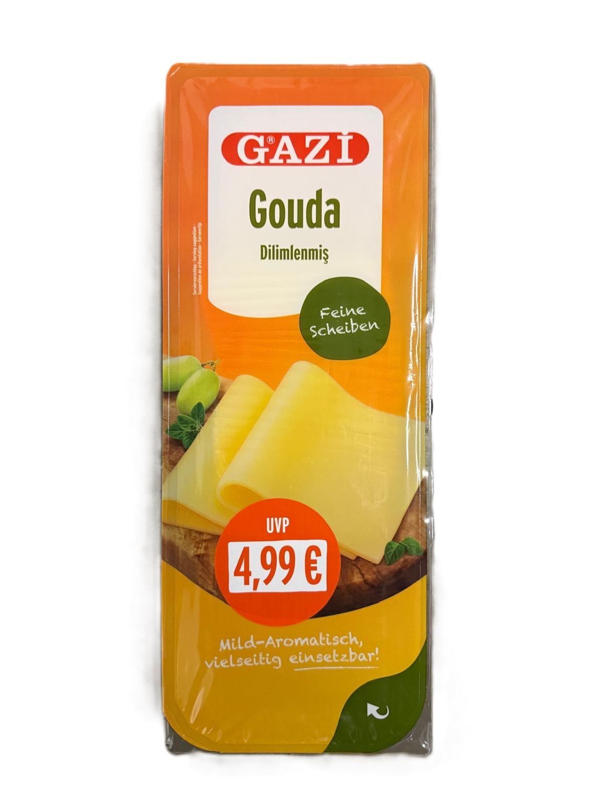 "Gazi"Gauda Scheiben ( 48 % Fett - 700 gr/Pack 8#)