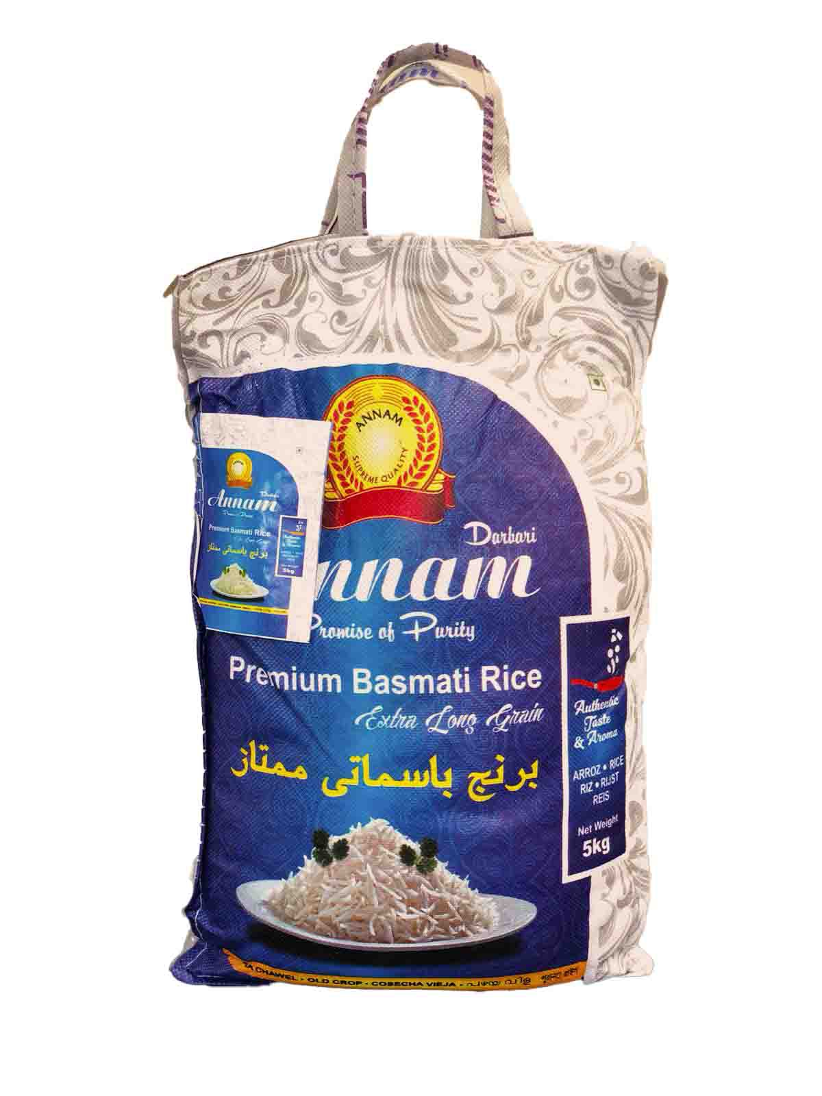 "Annam" Darbari Basmati Reis (10 kg/Sack)