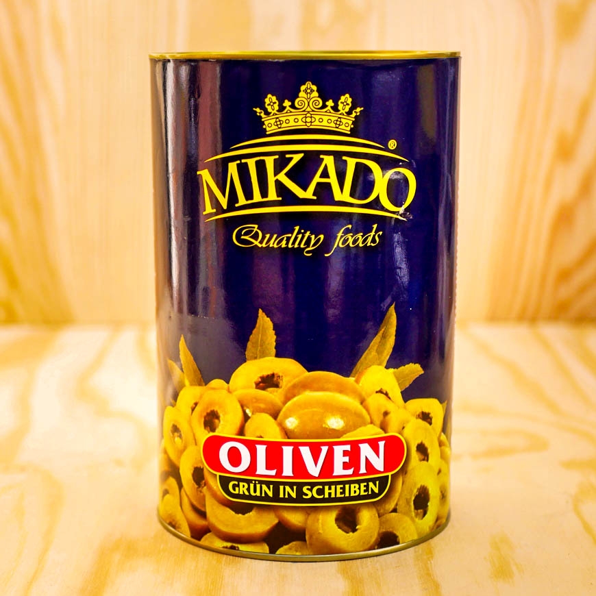 "Mikado" Oliven Grün Geschnitten (4250gr/Dose)