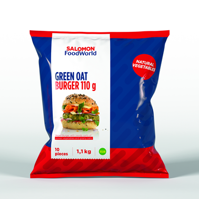 TK - SALOMON Green Oat Burger 110gr (1,1kg/Sack)3#
