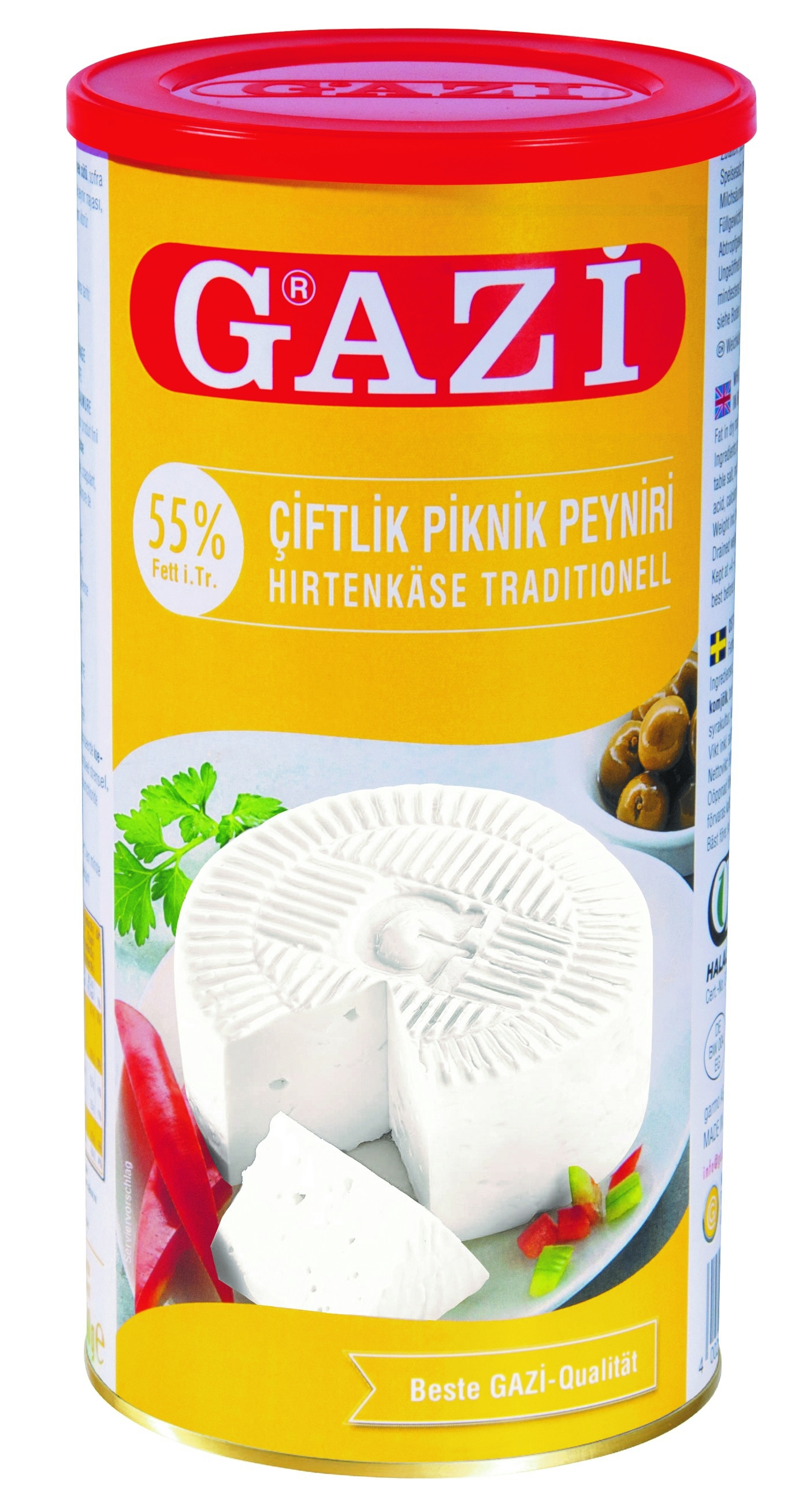 "Gazi" Weisskäse 55% Fett (800gr/Dose, 6/#)