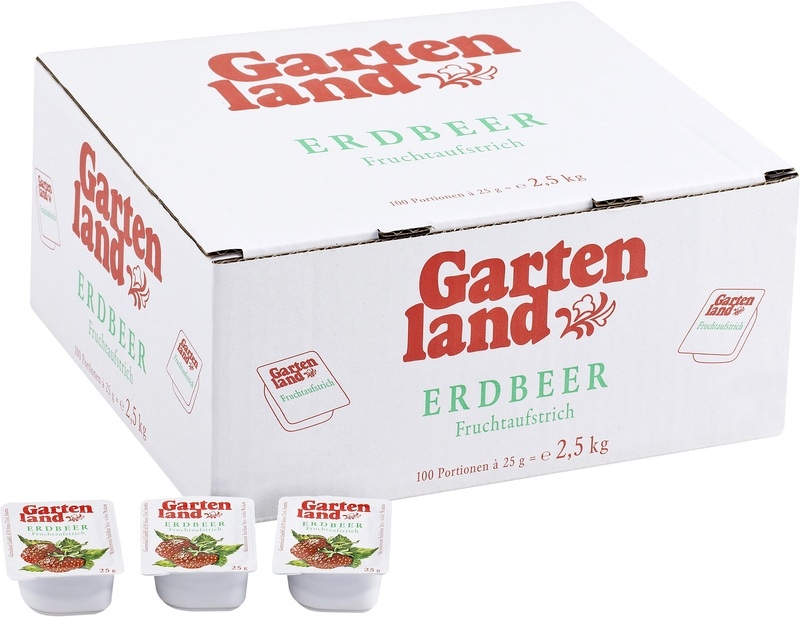 "Gartenland" Erdbeer Port. (100x25g, 2kg/Pack)