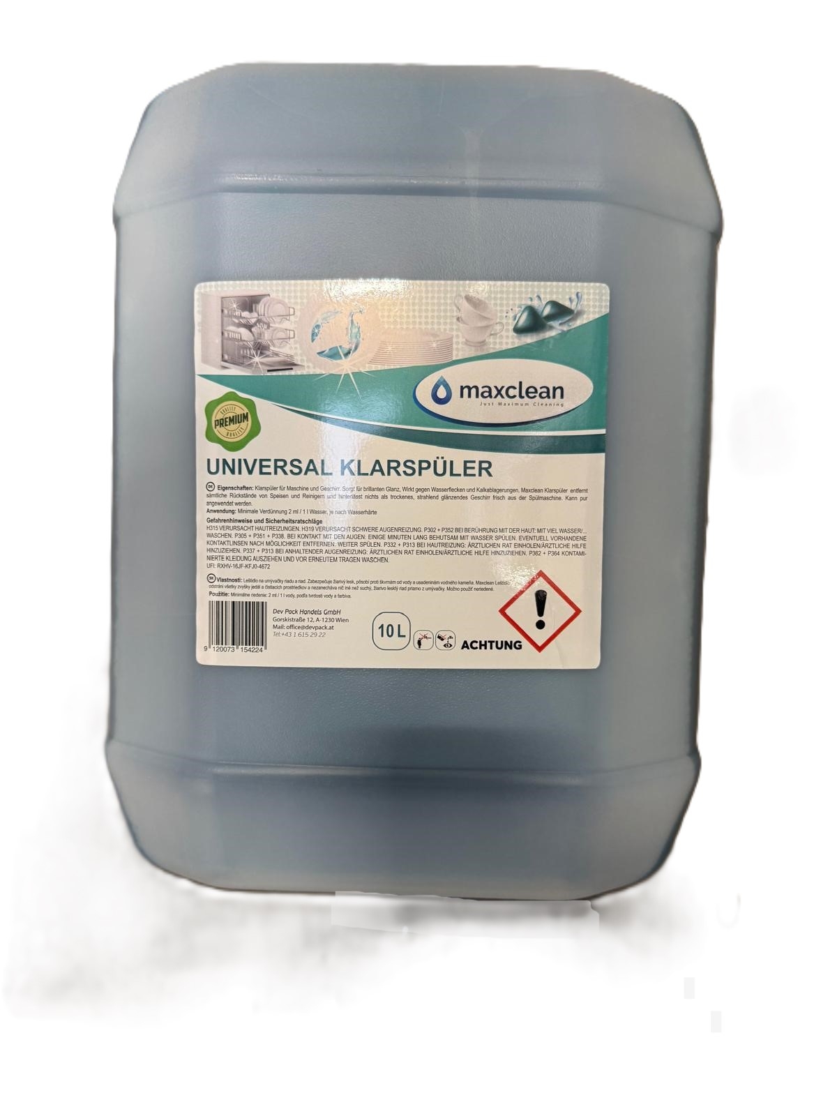 "Maxclean"Premium Klarspüler f.Spülmasch(10l/Kan.)