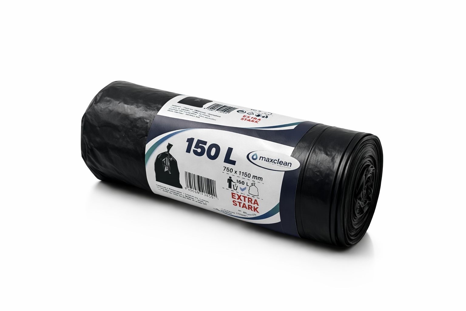 "Maxclean" Müllsack 150 lt Stark (15x10 Rolle/Krt)