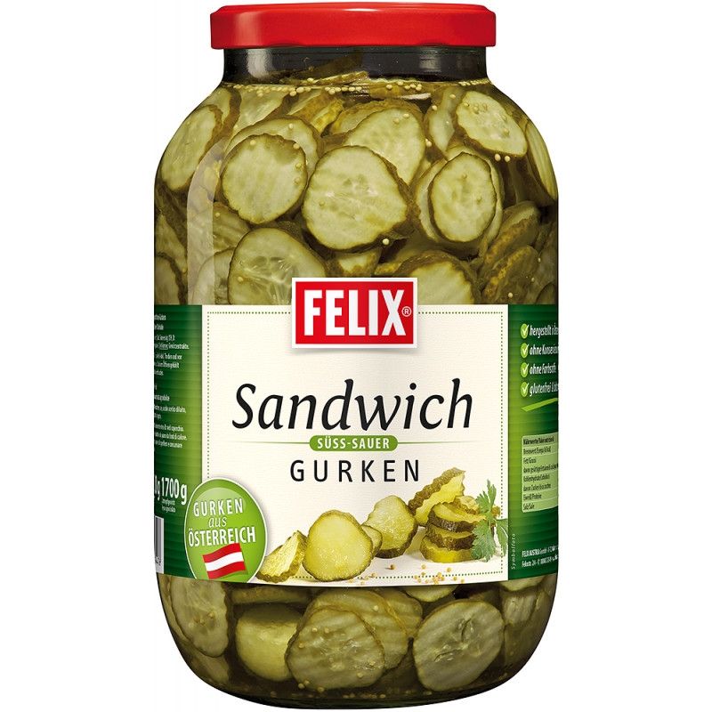 "Felix" Sandwichgurken (3,4 lt/glas)