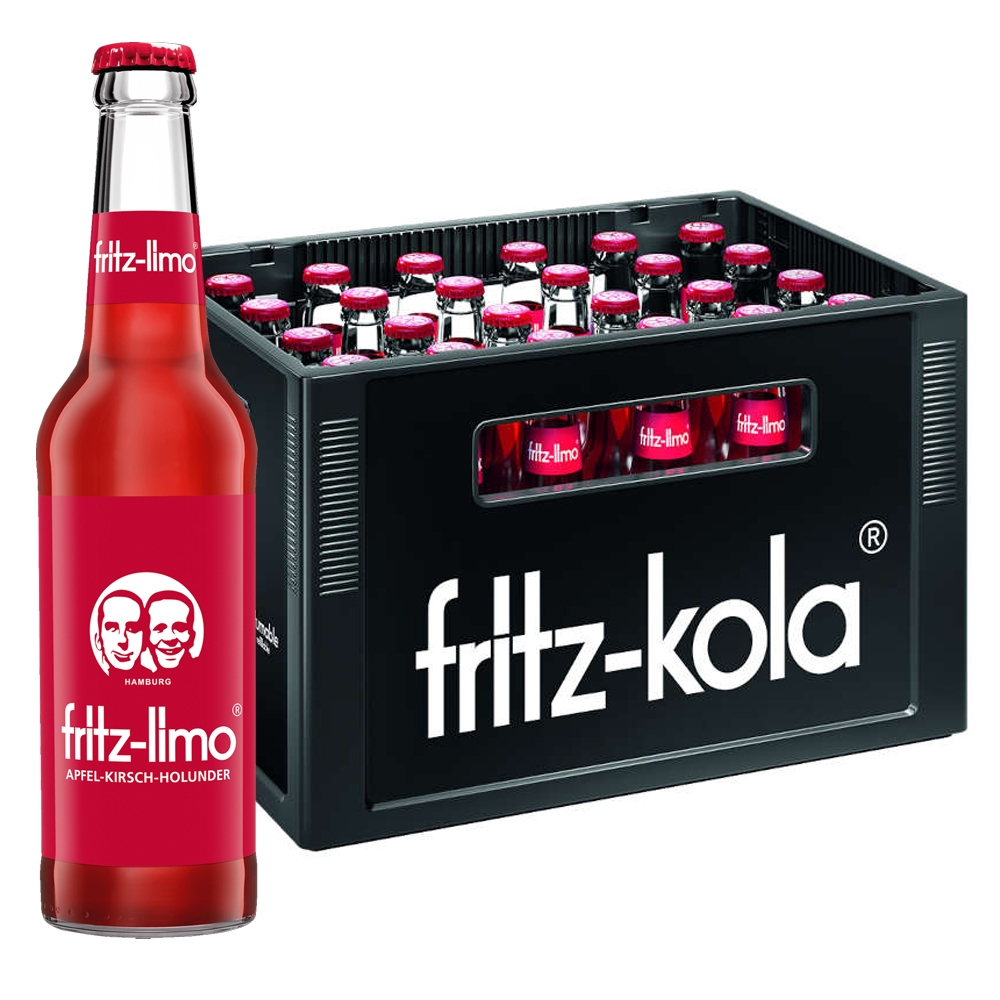 Fritz Limo Apfel-Kirsch-Holunder(0,33 lt,1x24 Fl.)