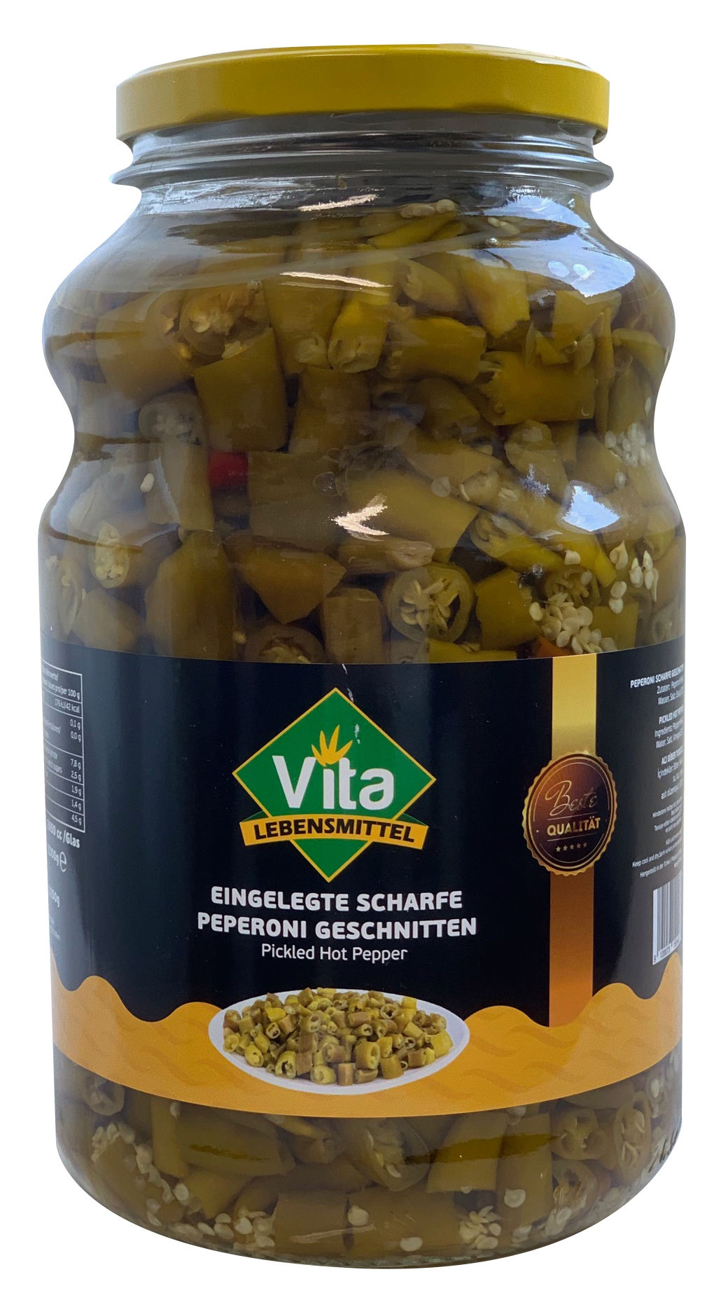 "Adria"Pfefferoni Scharf gesch(2650ml-1250gr/glas)