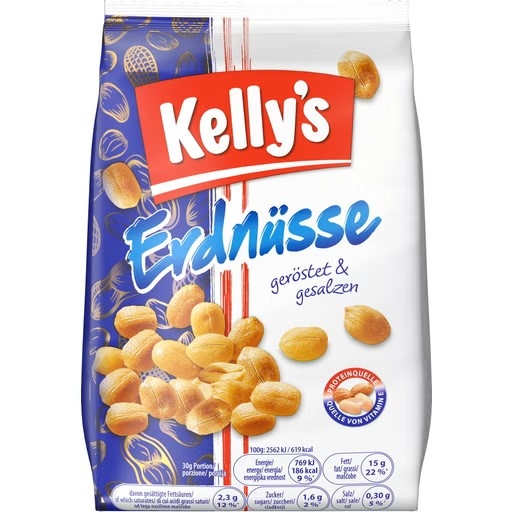 "Kellys" Erdnüsse geröstet gesalzen  (16x225gr)