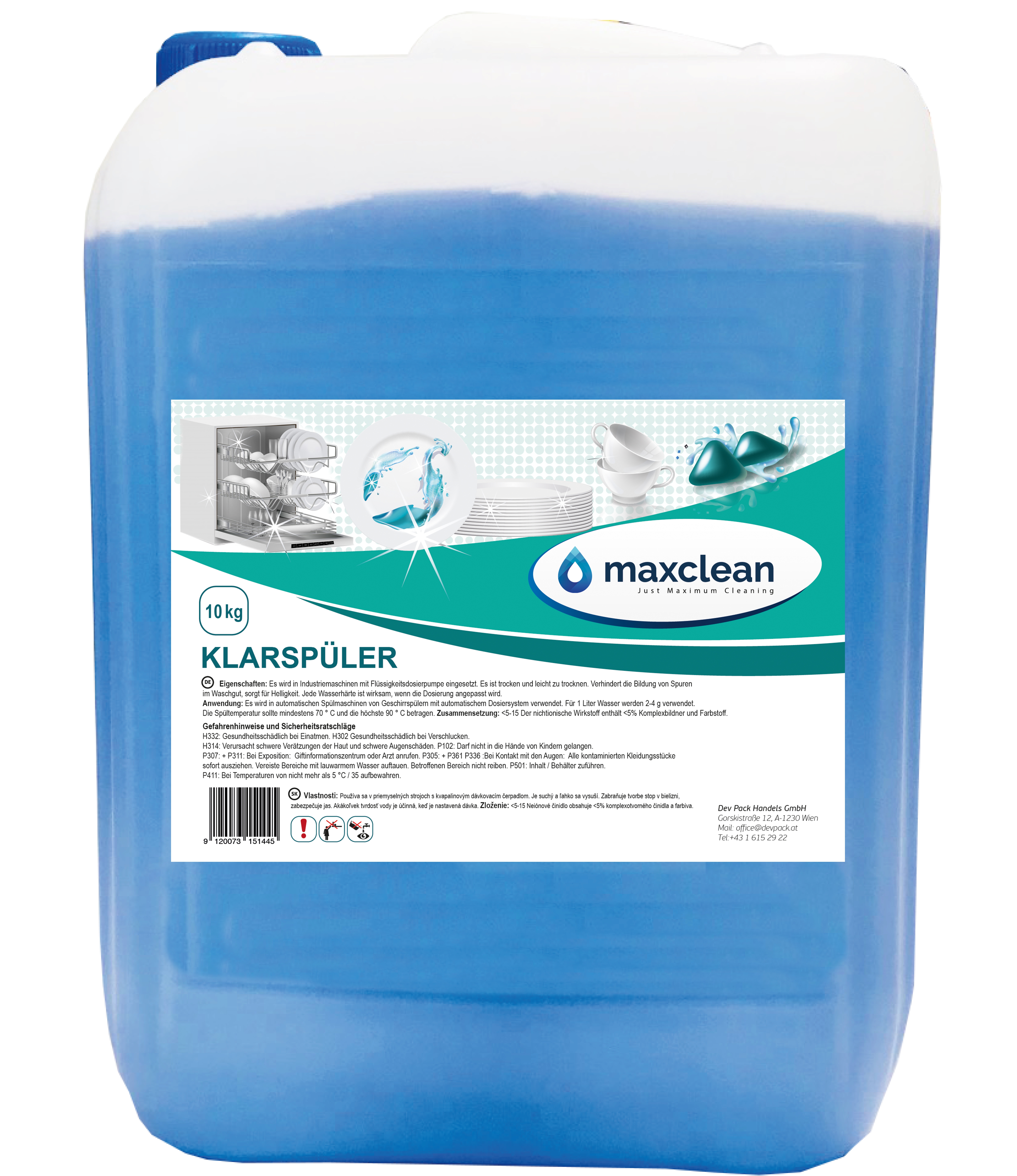 "Maxclean" Klarspüler für Geschirrspülmasch.(10lt)