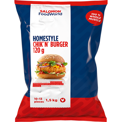 TK - SALOMON H Chick´n Burger 120gr(1,5 kg/Sack)4#