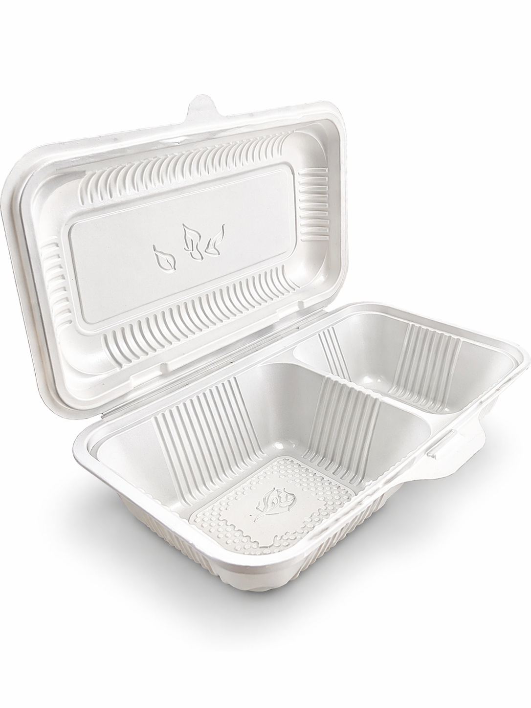 Biobasis Lunchbox (2 geteilt -1200cc-100 Stk/Pack)