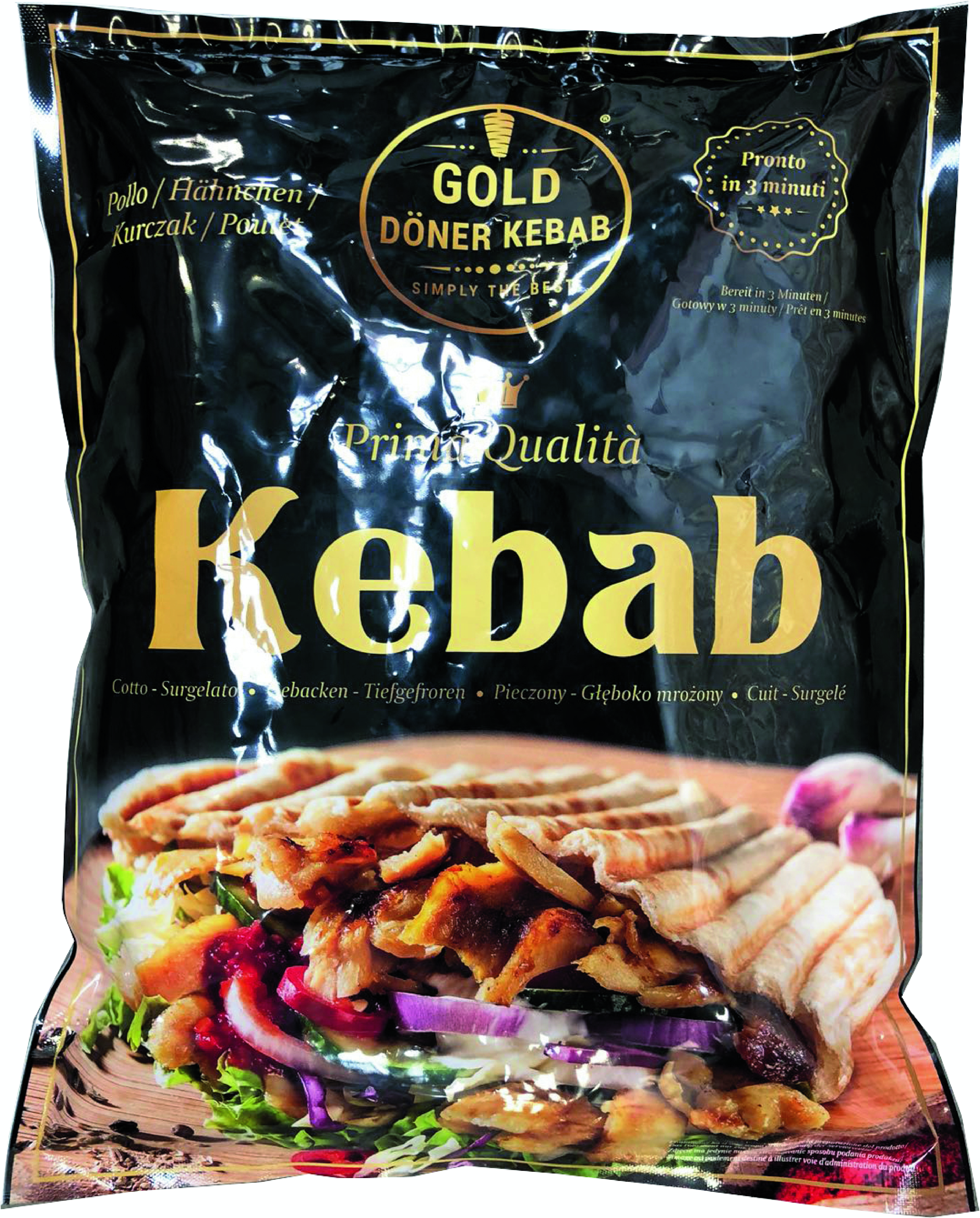 TK - GOLD Döner Kebab geschnitten (1 kg/Pack, 6/#)