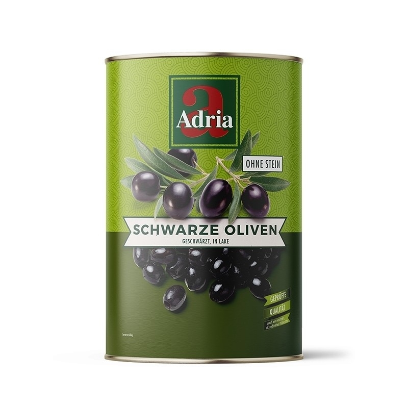 "Adria"Oliven Schw. o.KernKal.28/32 4250gr/Dose