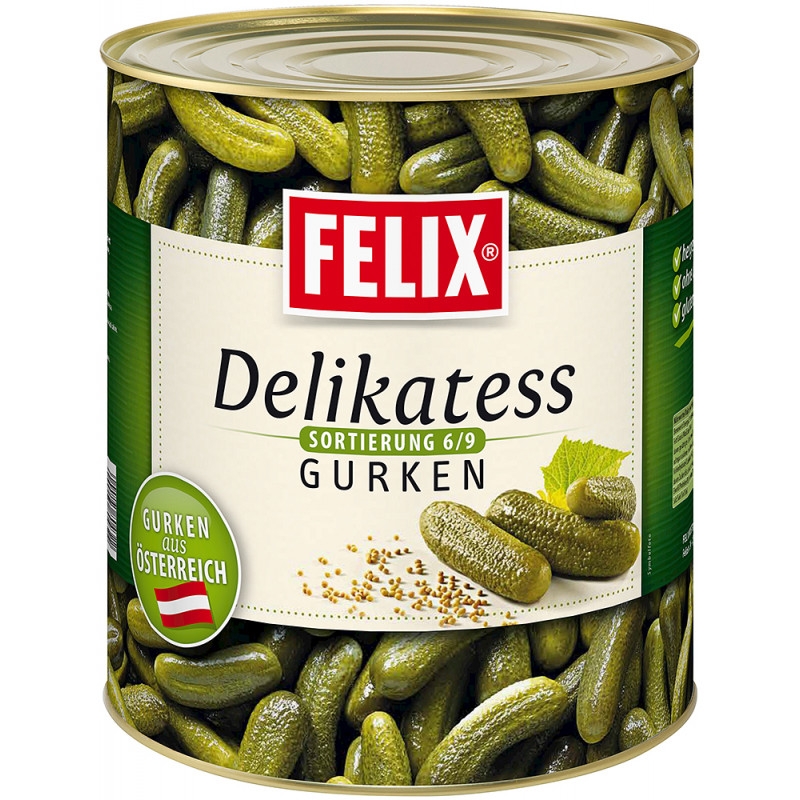 "Felix" Delikatesse Gurken (Größe 9/12, 10lt/Dose)